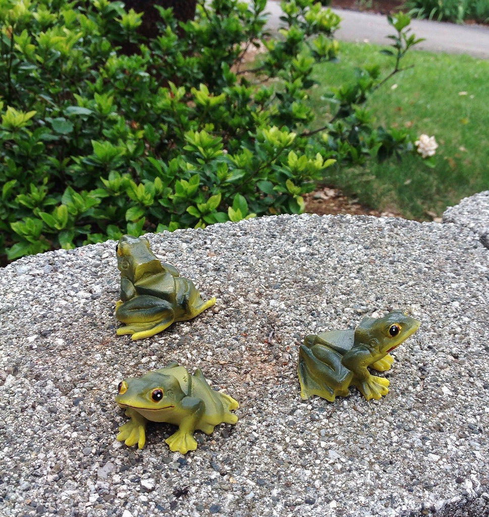Animated Poly Resin Frog Shaped Pot Feet/planter Risers Set of 3
