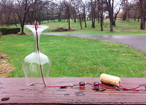 Newly designed hand-blown wine glass shaped wind bell "wine bell"