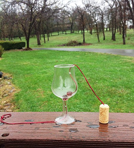 Newly designed hand-blown wine glass shaped wind bell "wine bell"
