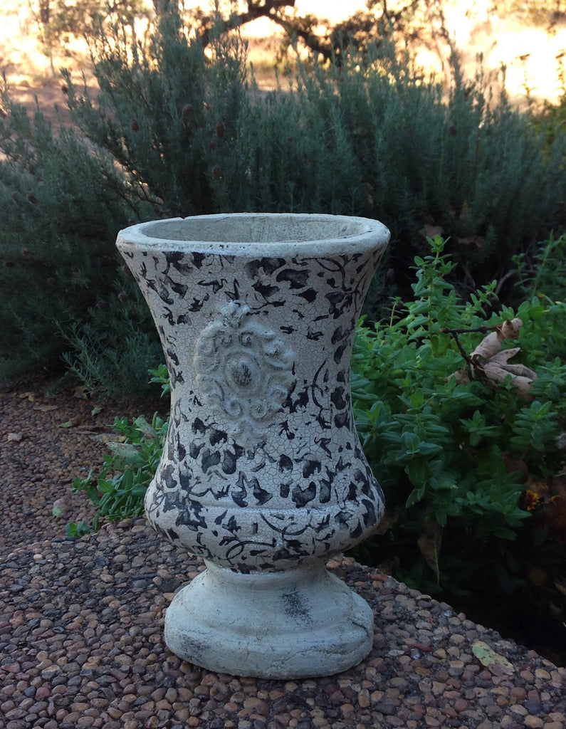 Newly designed old world vintage hand-pressed terracotta floral vase