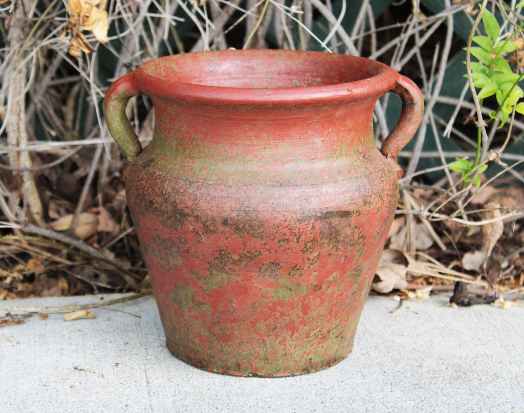 Antique Terra Cotta Clay Pot with Handles