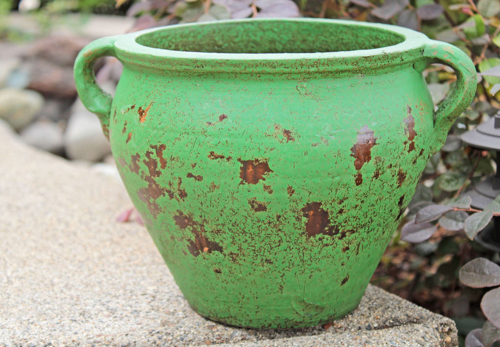 earthen plant pots Egyptian Era Designed Earthen Ware Terra-Cotta Vessel/Planter with Looped Handles. 3 colors available