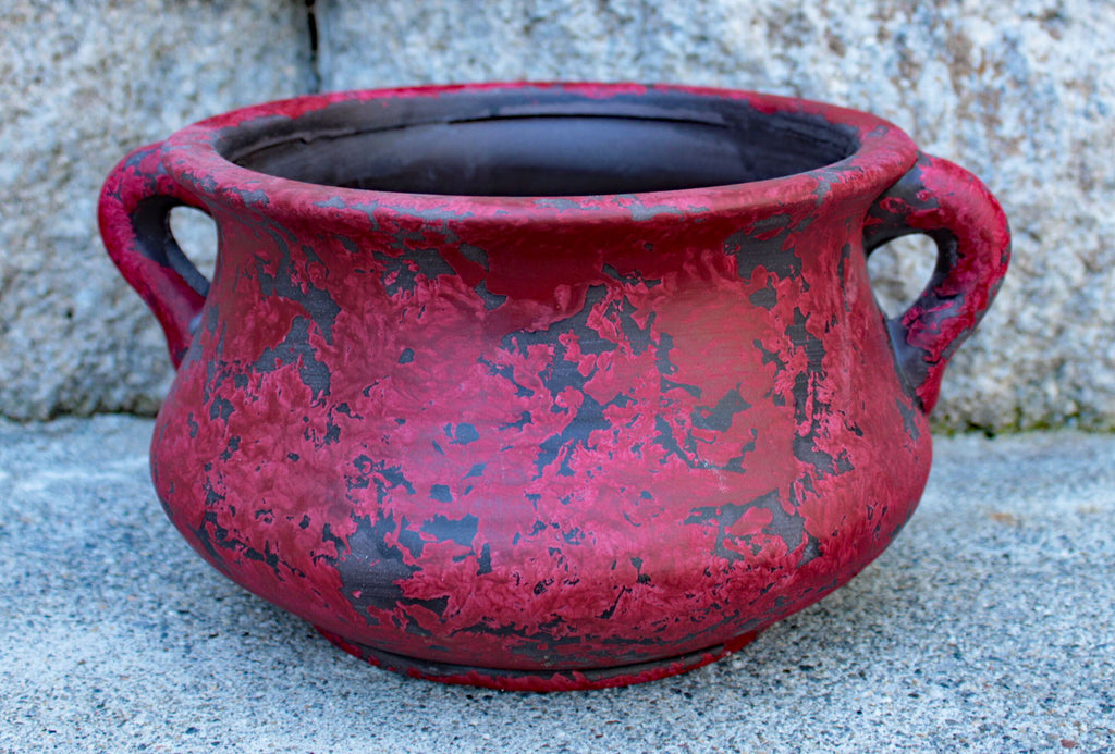 Egyptian Era Designed Earthen Ware Terra-Cotta Vessel/Planter with Looped Handles, 3 colors available