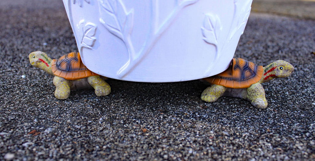 Animated Poly Resin Small Turtle Shaped Pot Feet/planter Risers Set of 3. Available in 2 sizes