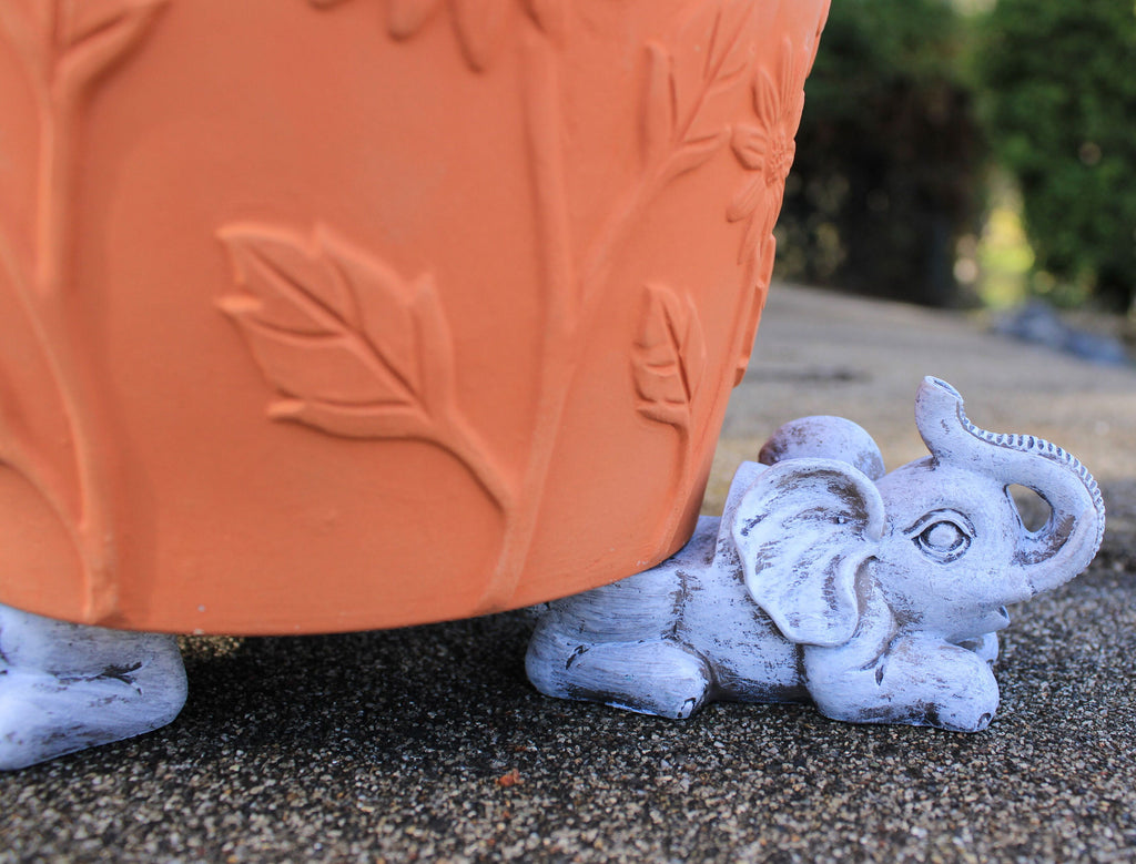 elephant plant pot feet Animated Poly Resin Elephant Shaped Pot Feet/Planter Risers Set of 3 f – goodmanandwife