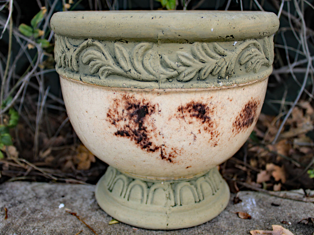Old world hand-pressed terracotta glazed hanging pot 3 colors available
