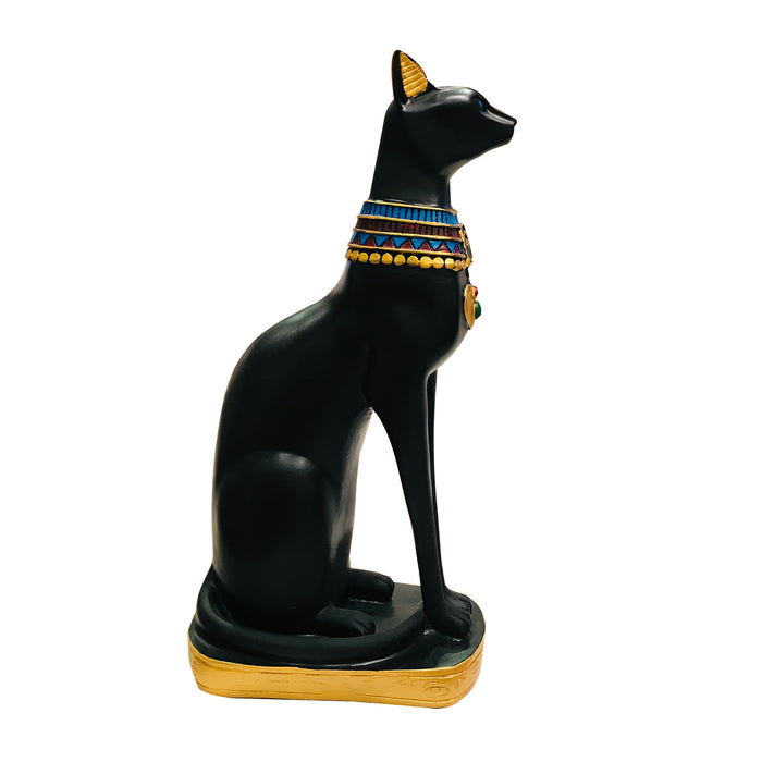 Black Egyptian Ancient Style Cat Goddess Bastet Statue. 2 sizes available.