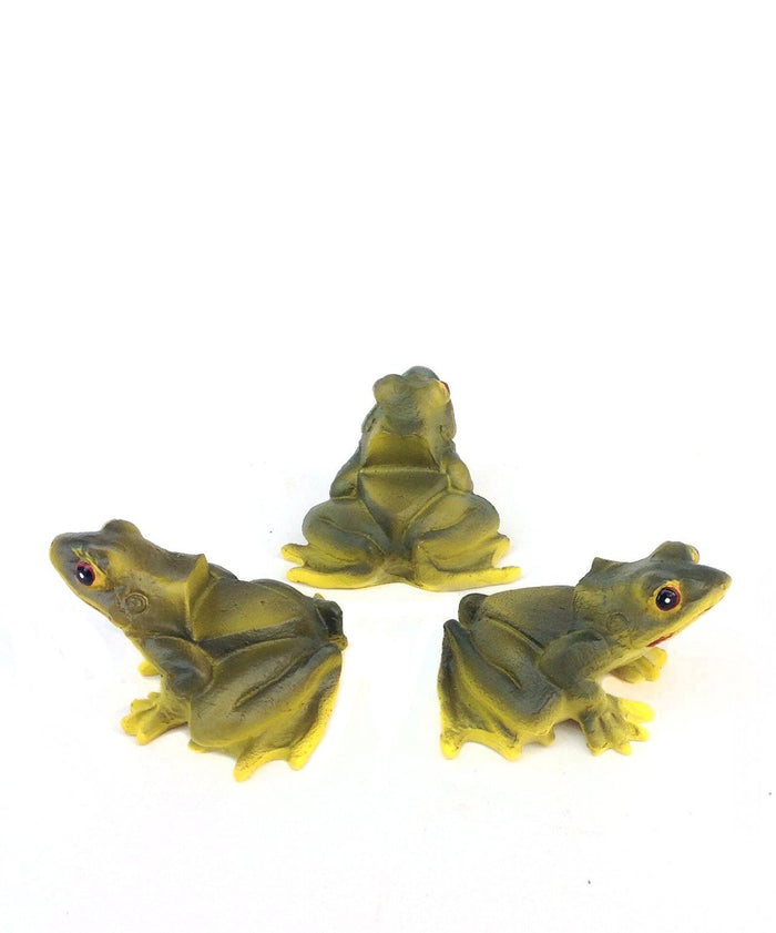 Animated Poly Resin Frog Shaped Pot Feet/planter Risers Set of 3