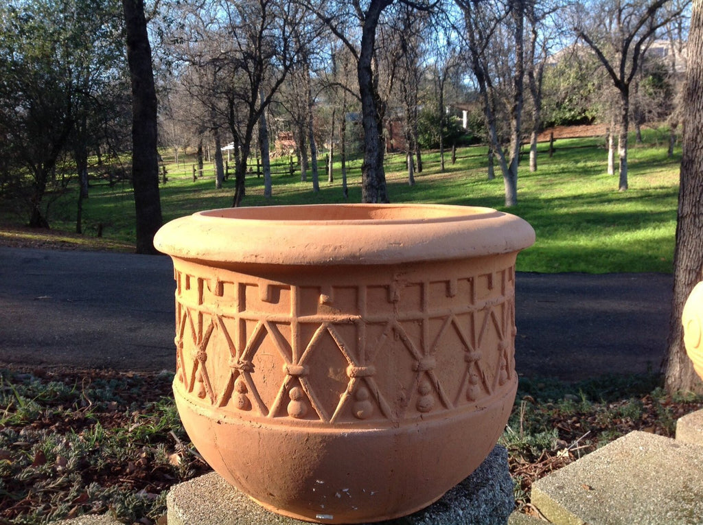 large heavy plant pots Large Heavy Hand Pressed Natural Terracotta Garden Planter – goodmanandwife