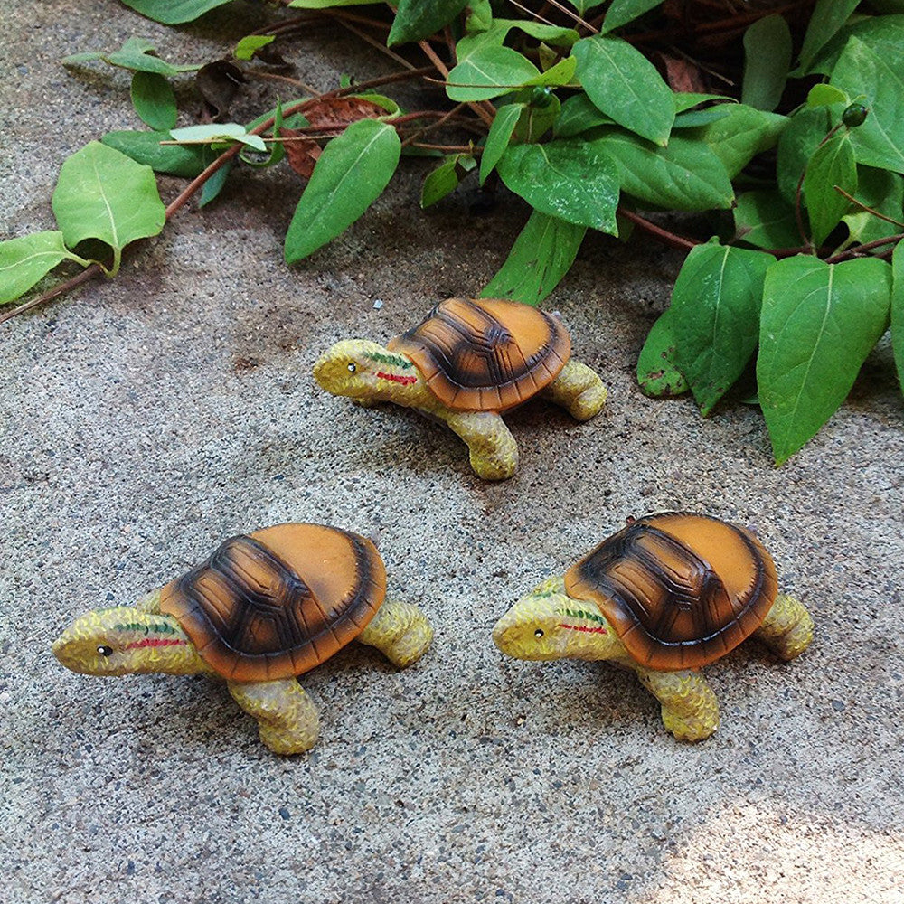 Animated Poly Resin Small Turtle Shaped Pot Feet/planter Risers Set of 3. Available in 2 sizes