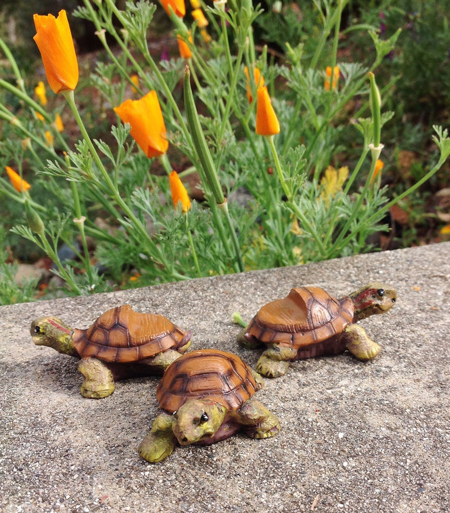 Animated Poly Resin Small Turtle Shaped Pot Feet/planter Risers Set of 3. Available in 2 sizes